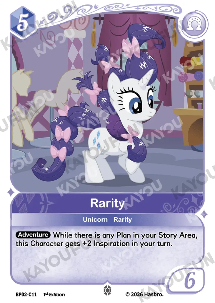 Kartu Kayou My Little Pony - Rarity (C)