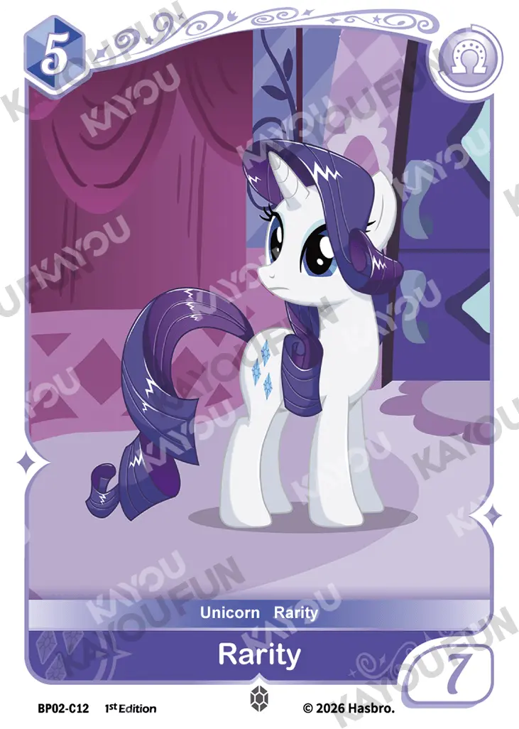 Kartu Kayou My Little Pony - Rarity (C)