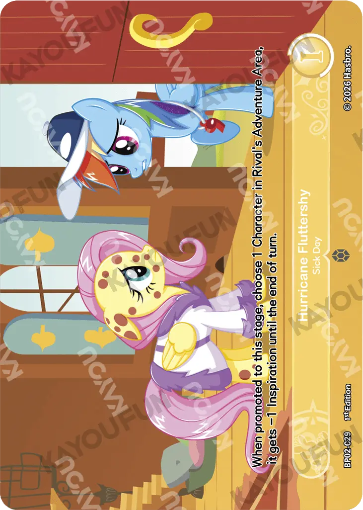 Kartu Kayou My Little Pony - Hurricane Fluttershy - Sick Day (C)