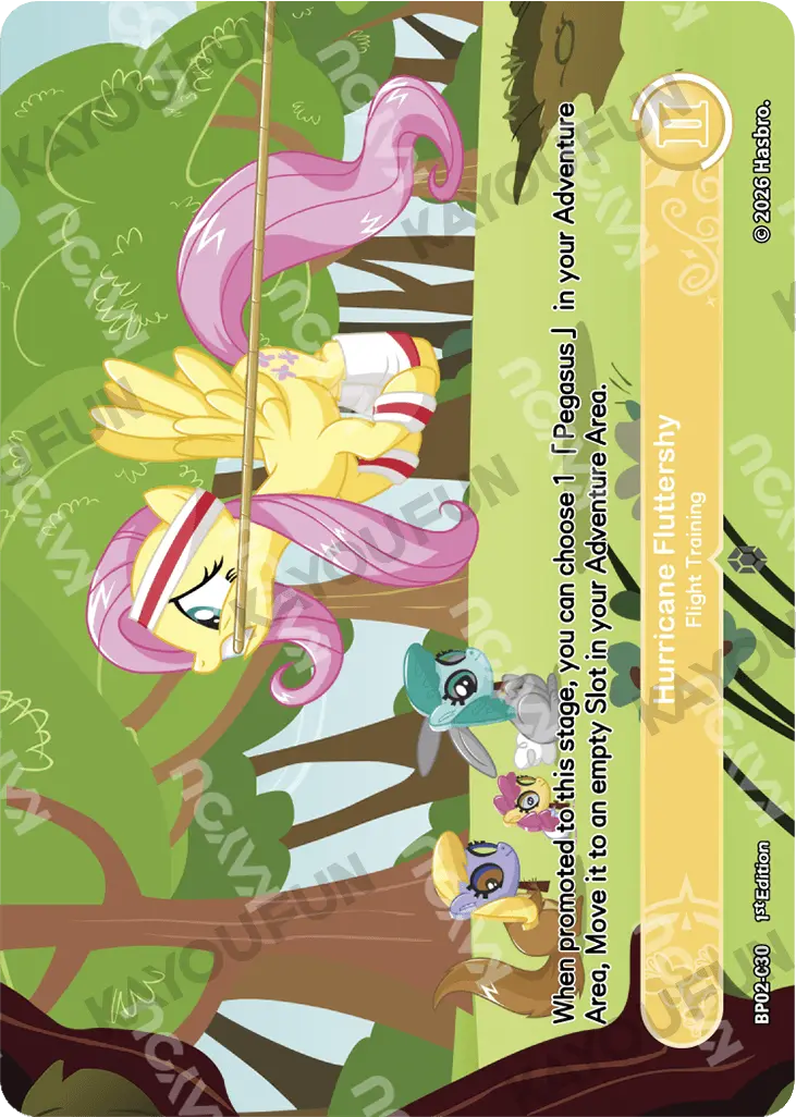 Kartu Kayou My Little Pony - Hurricane Fluttershy - Flight Training (C)