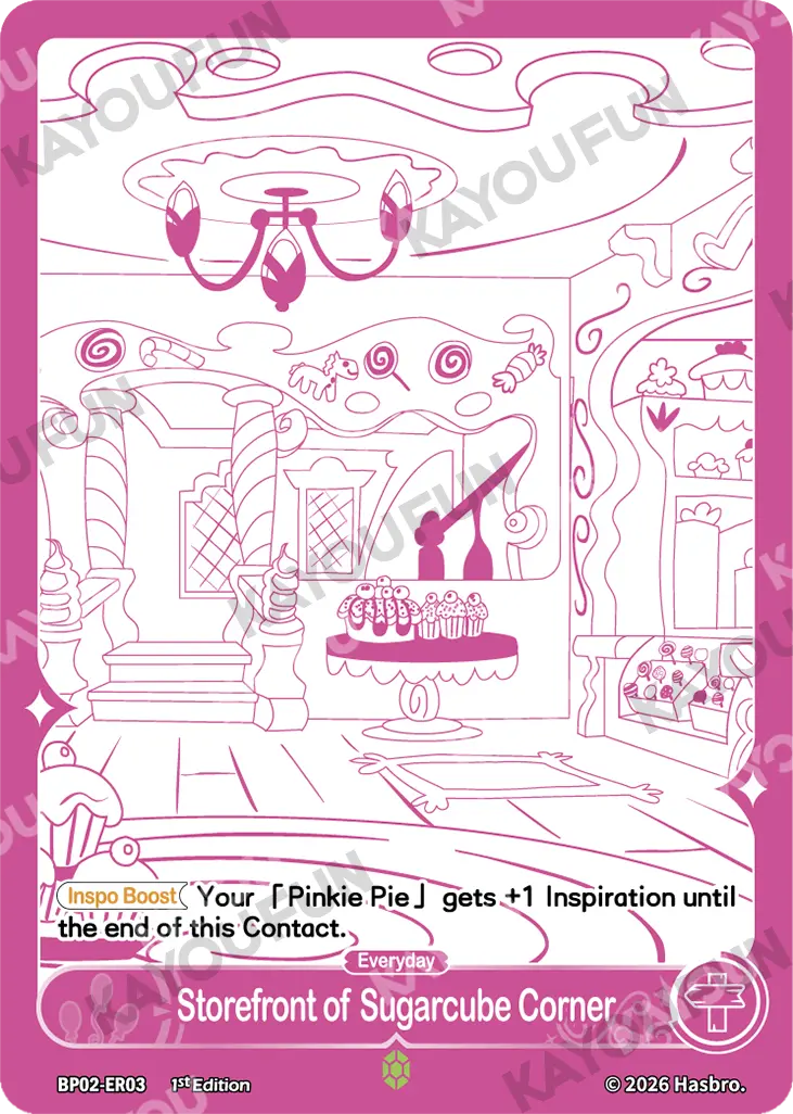 Kartu Kayou My Little Pony - Storefront of Sugarcube Corner (ER)