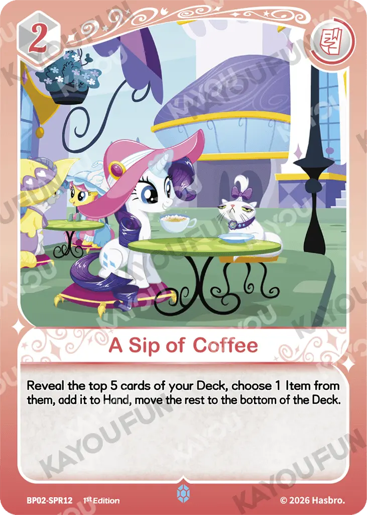 Kartu Kayou My Little Pony - A Sip of Coffee (SPR)