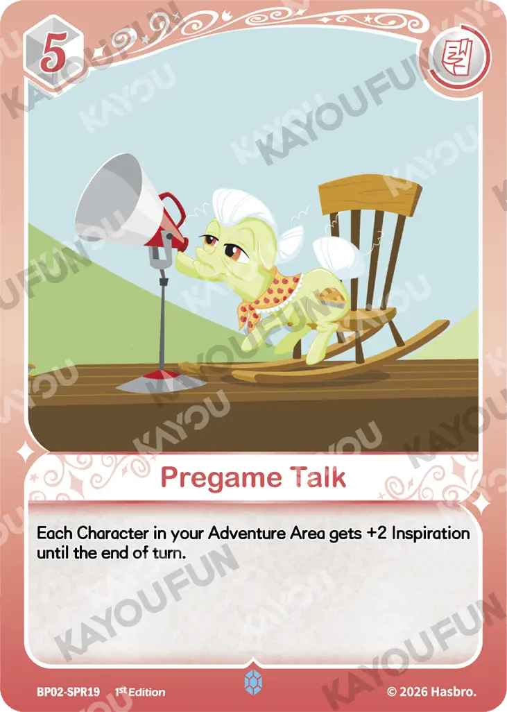 Kartu Kayou My Little Pony - Pregame Talk (SPR)