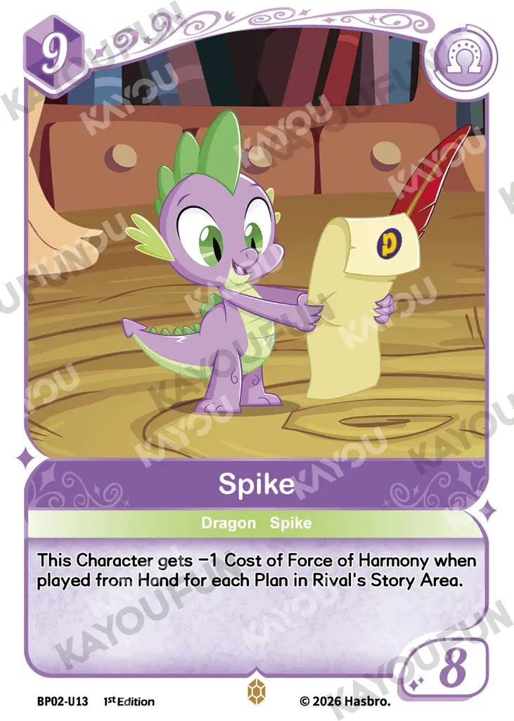 Kartu Kayou My Little Pony - Spike (U)
