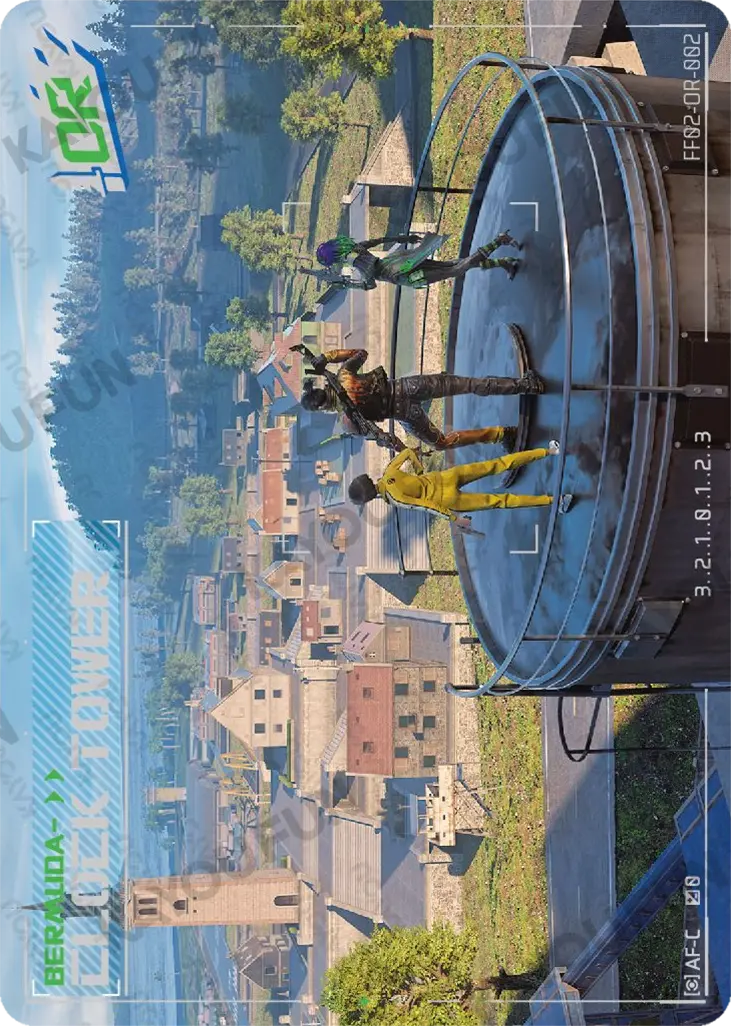 Kartu Kayou Free Fire - Bermuda- Clock Tower (OR)
