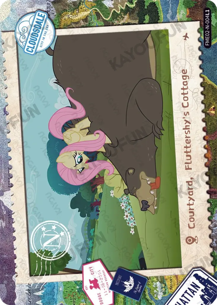 Kartu Kayou My Little Pony - Courtyard, Fluttershy's Cottage (N)