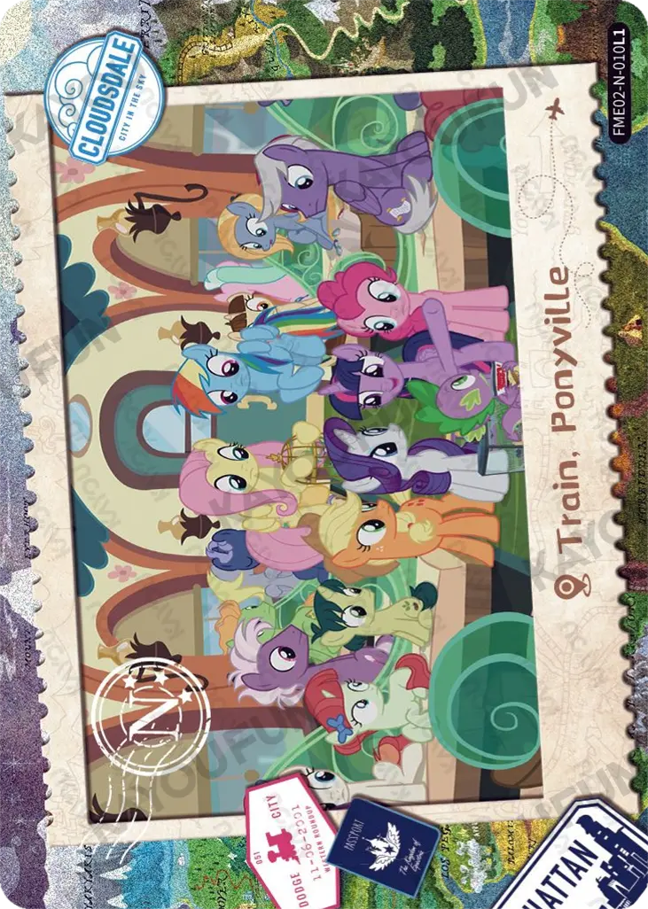 Kartu Kayou My Little Pony - Train, Ponyville (◇N)