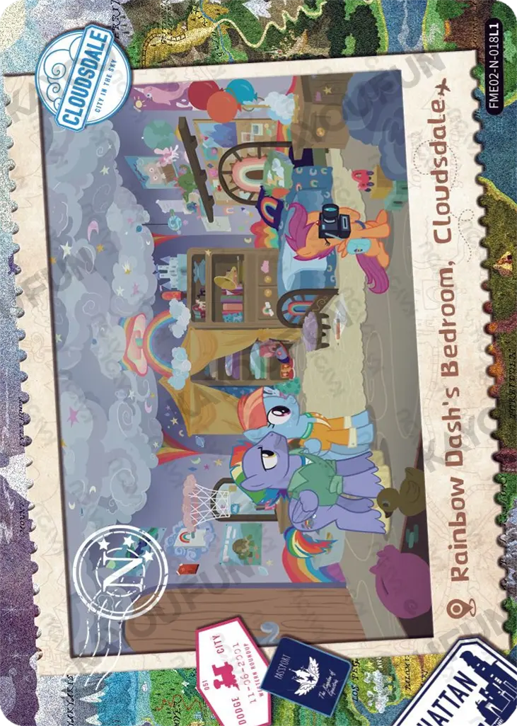 Kartu Kayou My Little Pony - Rainbow Dash's Bedroom, Cloudsdale (N)