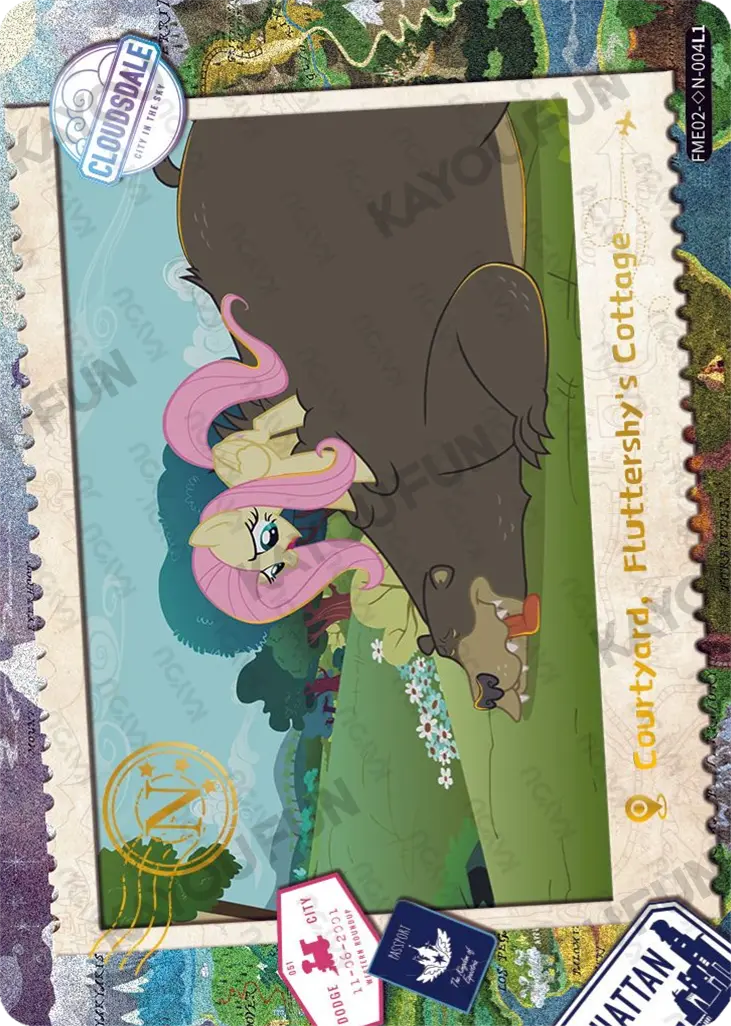 Kartu Kayou My Little Pony - Courtyard, Fluttershy's Cottage (◇N)