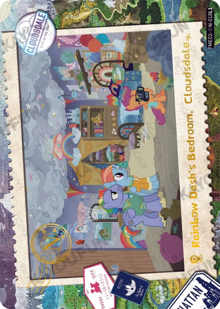 Kartu Kayou My Little Pony - Rainbow Dash's Bedroom, Cloudsdale (◇N)