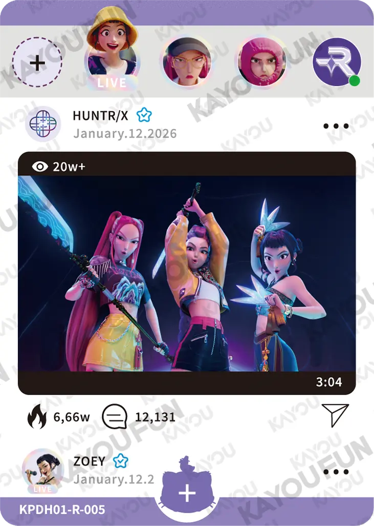 Kartu Kayou KPop Demon Hunters - HUNTR/X (R)