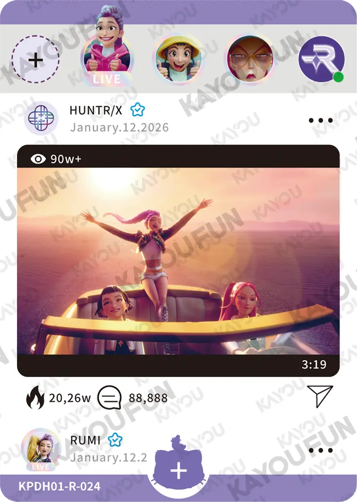 Kartu Kayou KPop Demon Hunters - Golden Music Video (R)