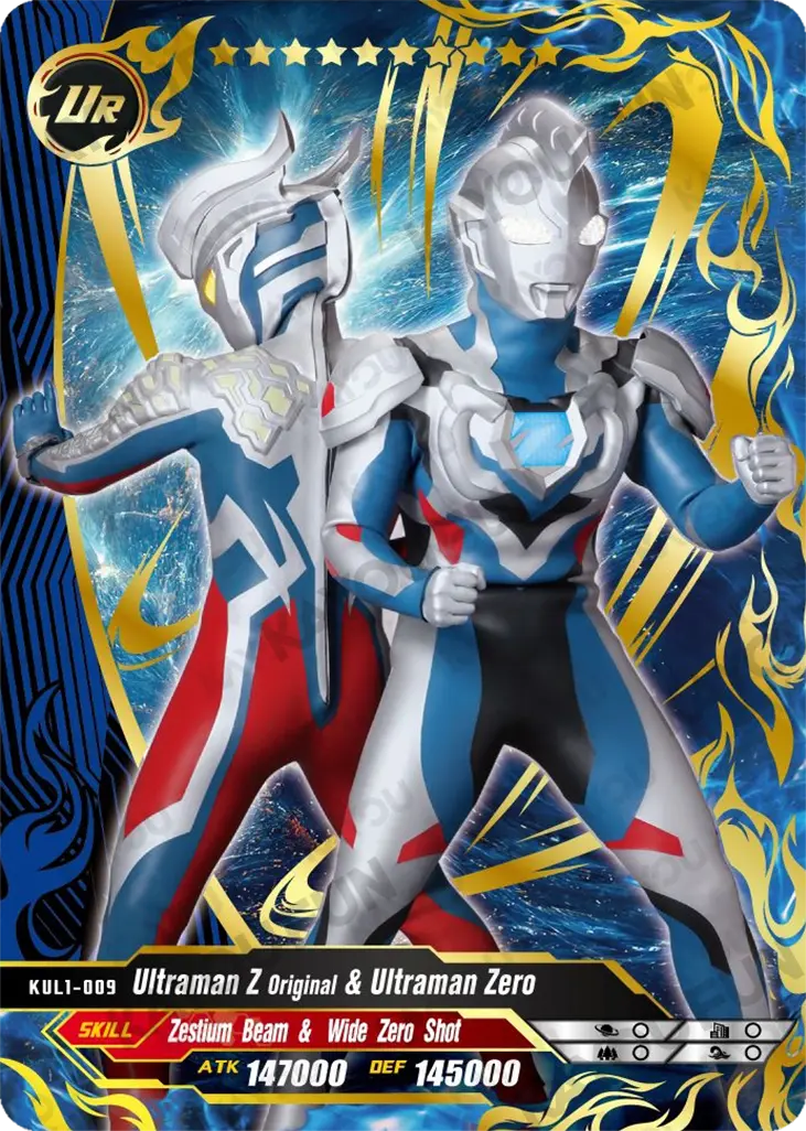 Kartu Kayou Ultraman - Ultraman Z Original & Ultraman Zero (UR)