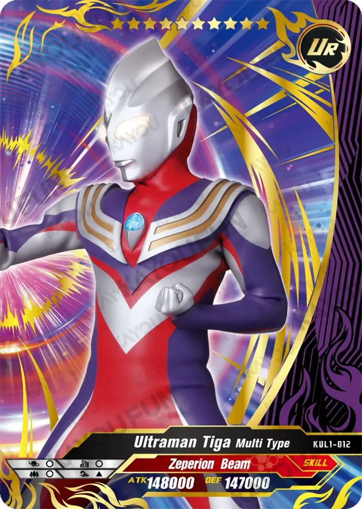 Kartu Kayou Ultraman - Ultraman Tiga Multi Type (UR)