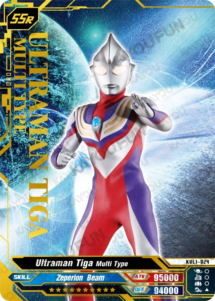 Kartu Kayou Ultraman - Ultraman Tiga Multi Type (SSR)