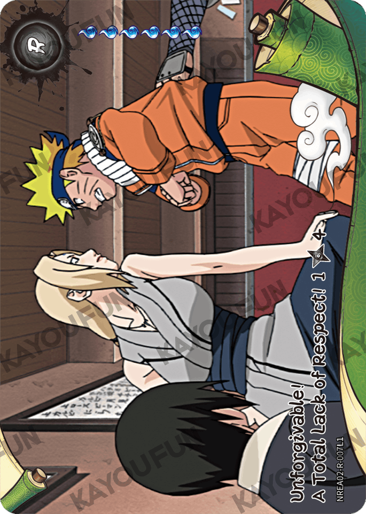 Kartu Kayou Naruto - Unforgivable!  A Total Lack of Respect! 1 (R)