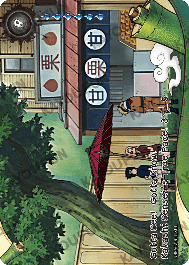 Kartu Kayou Naruto - Gotta See!  Gotta Know!  Kakashi Sensei’s True Face! 3 (R)