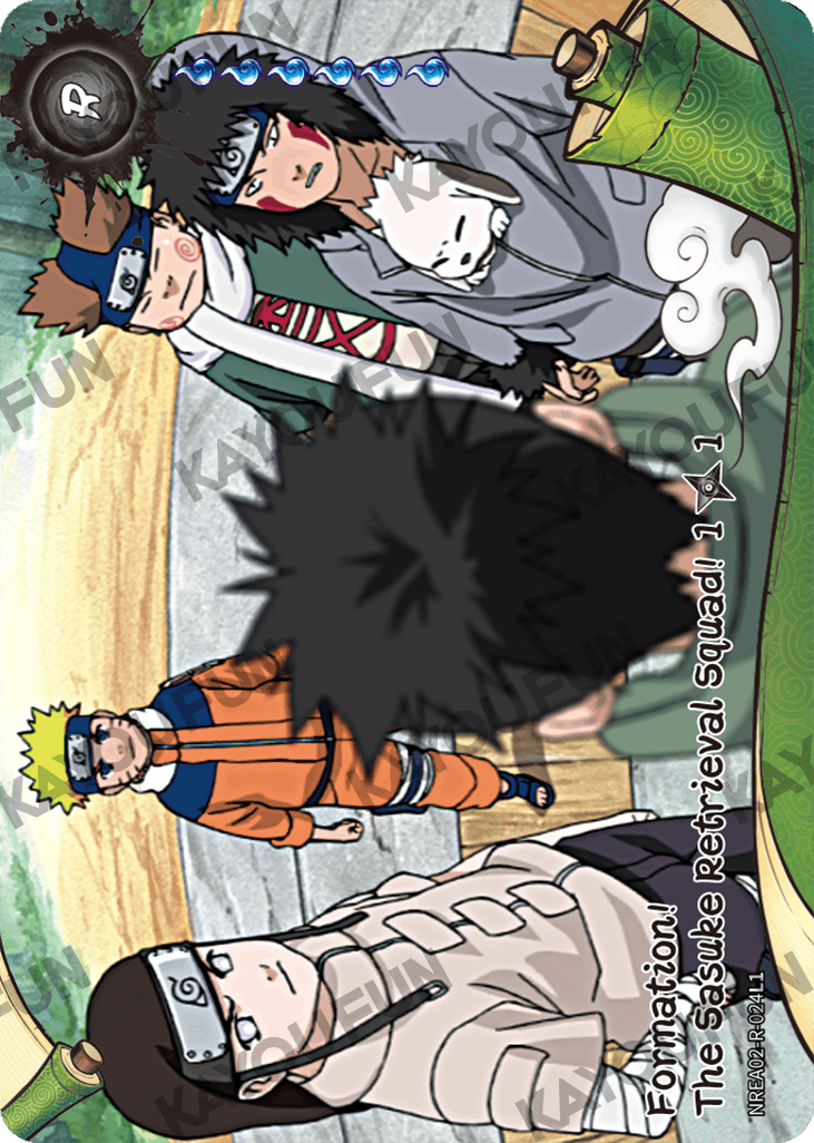Kartu Kayou Naruto - Formation!  The Sasuke Retrieval Squad! 1 (R)