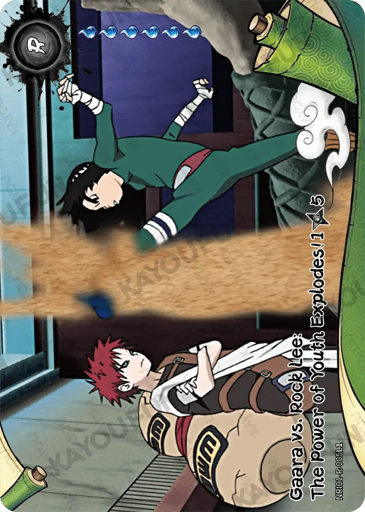 Kartu Kayou Naruto - Gaara vs. Rock Lee: The Power of Youth Explodes! 1 (R)