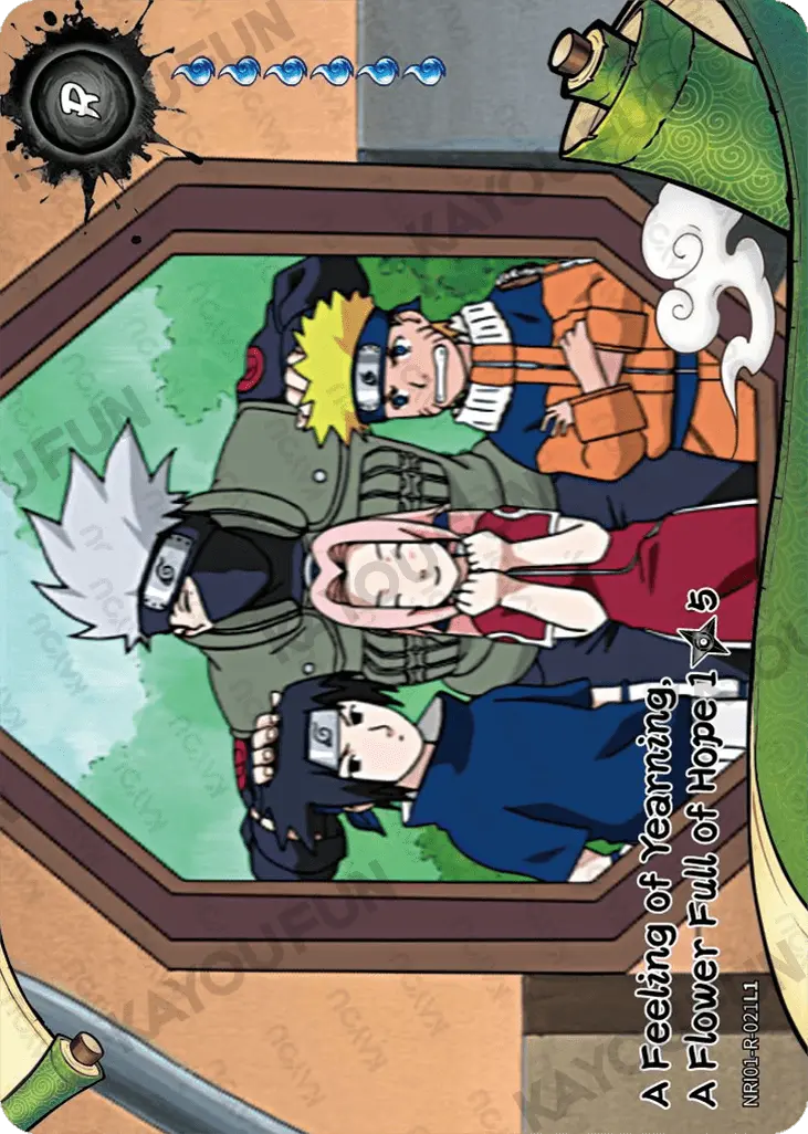 Kartu Kayou Naruto - A Feeling of Yearning, A Flower Full of Hope 1 (R)