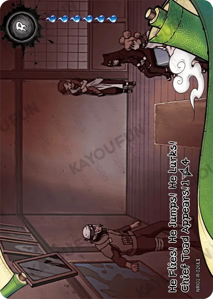 Kartu Kayou Naruto - He Flies!  He Jumps!  He Lurks!  Chief Toad Appears! 1 (R)