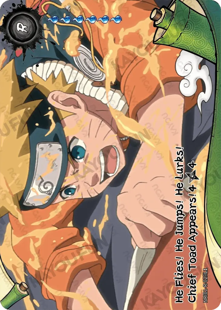 Kartu Kayou Naruto - He Flies!  He Jumps!  He Lurks!  Chief Toad Appears! 4 (R)
