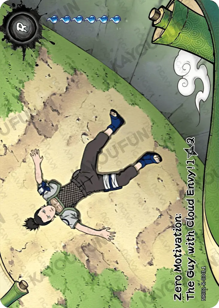 Kartu Kayou Naruto - Zero Motivation: The Guy with Cloud Envy! 1 (R)