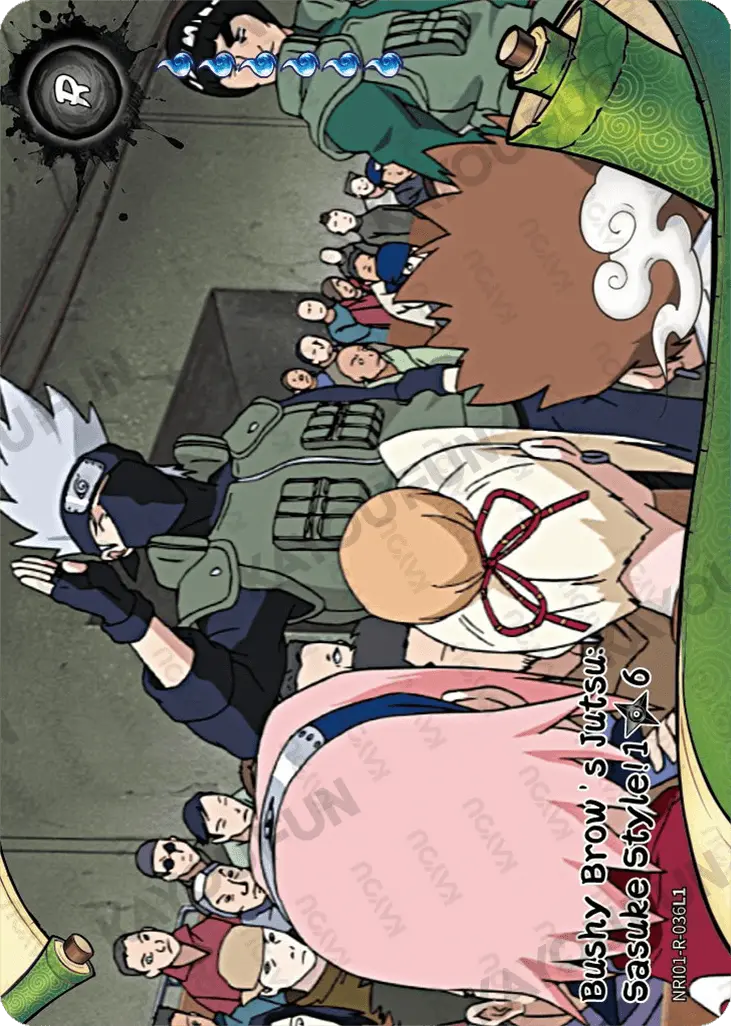 Kartu Kayou Naruto - Bushy Brow's Jutsu: Sasuke Style! 1 (R)