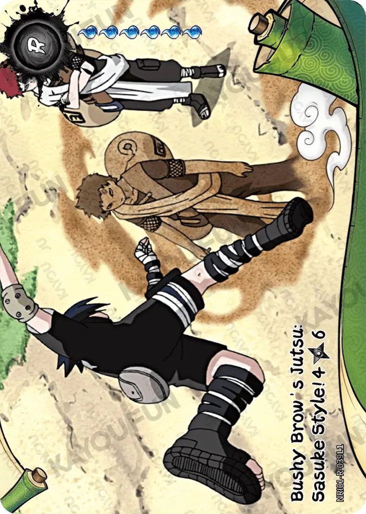 Kartu Kayou Naruto - Bushy Brow's Jutsu: Sasuke Style! 4 (R)