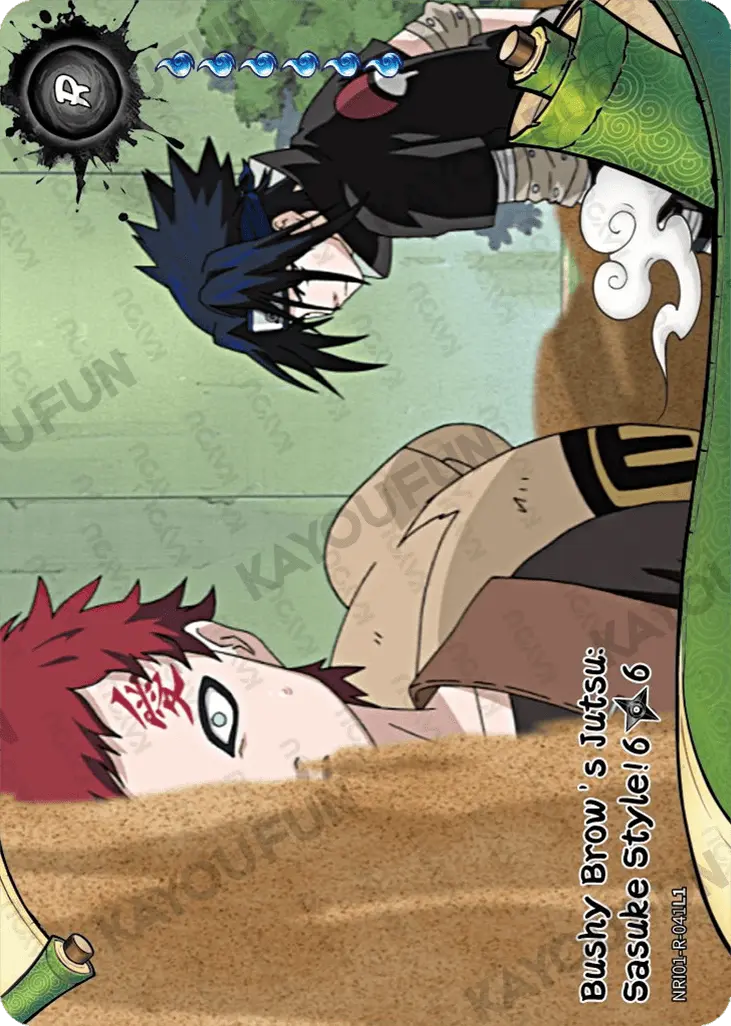 Kartu Kayou Naruto - Bushy Brow's Jutsu: Sasuke Style! 6 (R)