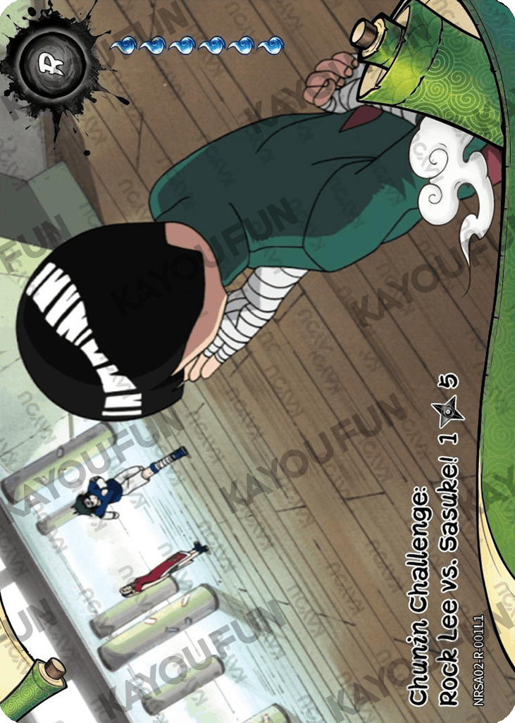 Kartu Kayou Naruto - Chunin Challenge: Rock Lee vs. Sasuke! 1 (R)