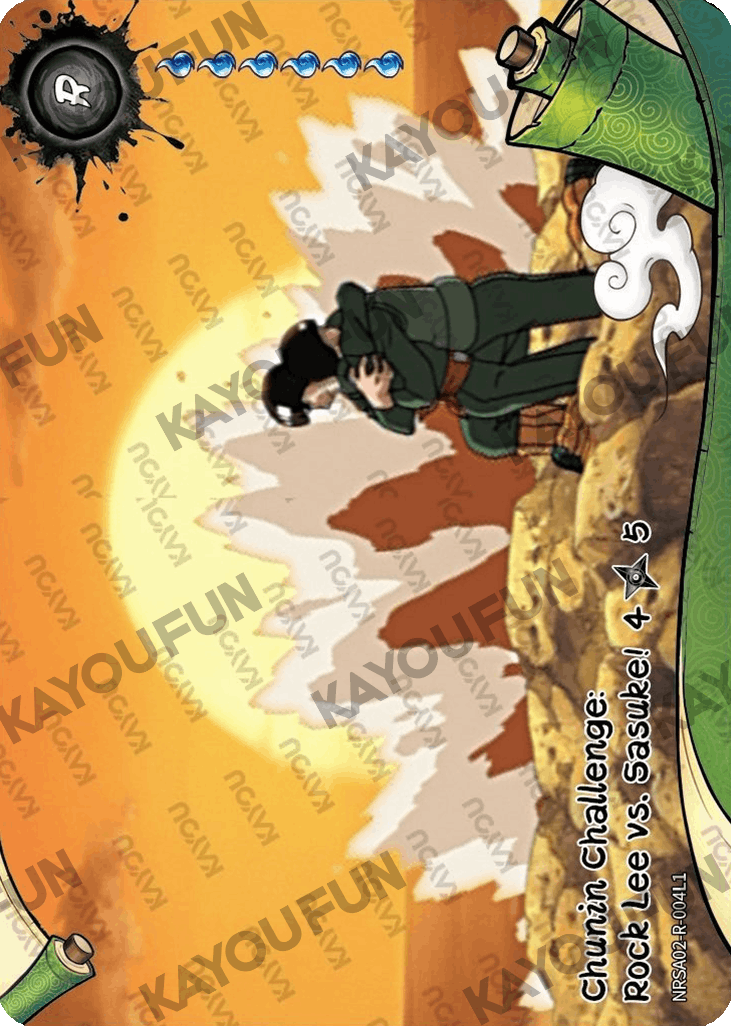 Kartu Kayou Naruto - Chunin Challenge: Rock Lee vs. Sasuke! 4 (R)