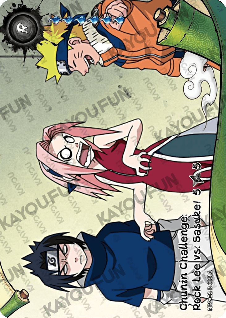 Kartu Kayou Naruto - Chunin Challenge: Rock Lee vs. Sasuke! 5 (R)
