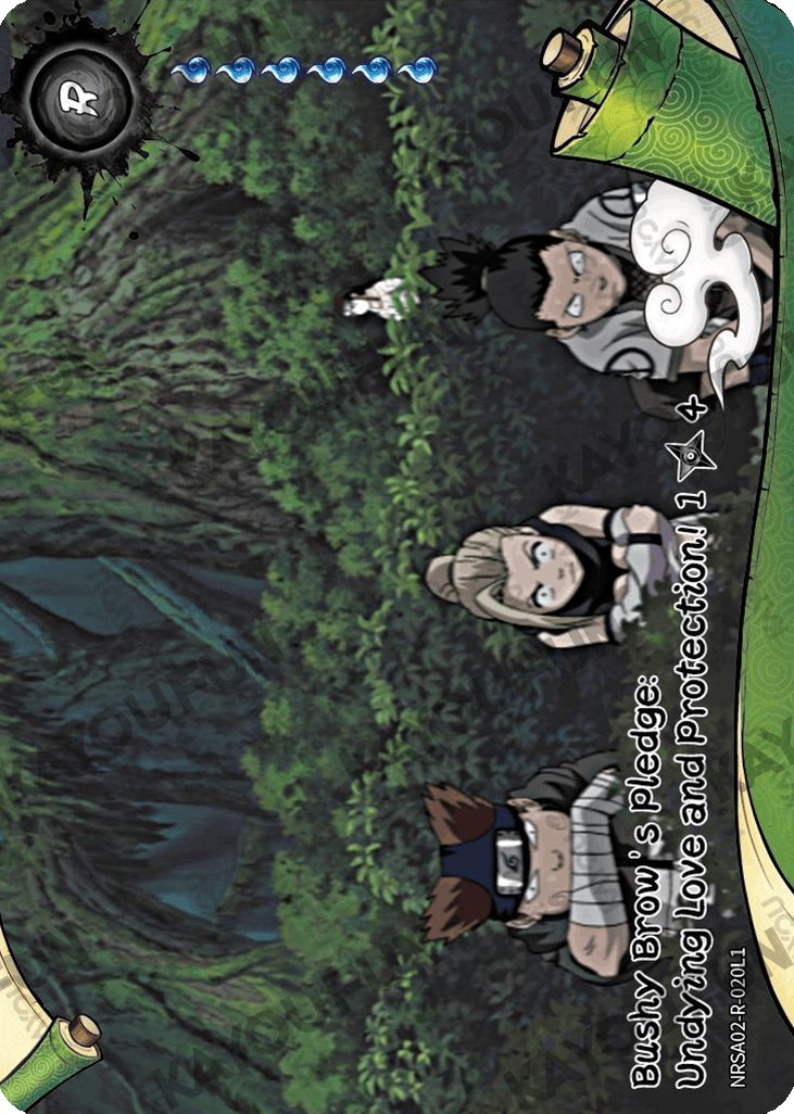 Kartu Kayou Naruto - Bushy Brow's Pledge: Undying Love and Protection! 1 (R)