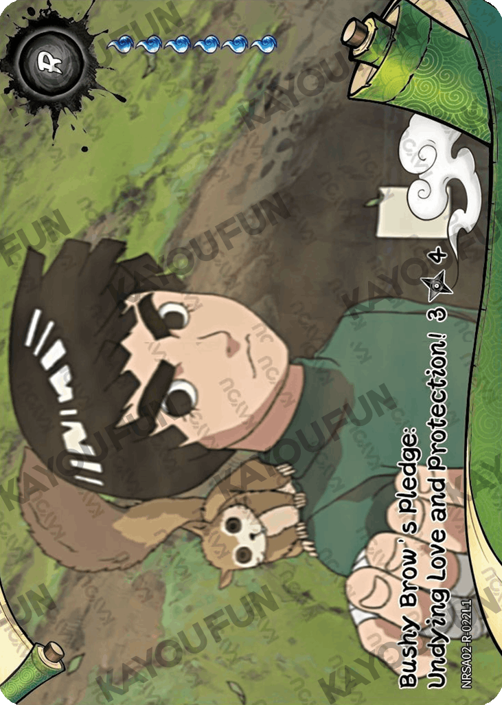 Kartu Kayou Naruto - Bushy Brow's Pledge: Undying Love and Protection! 3 (R)