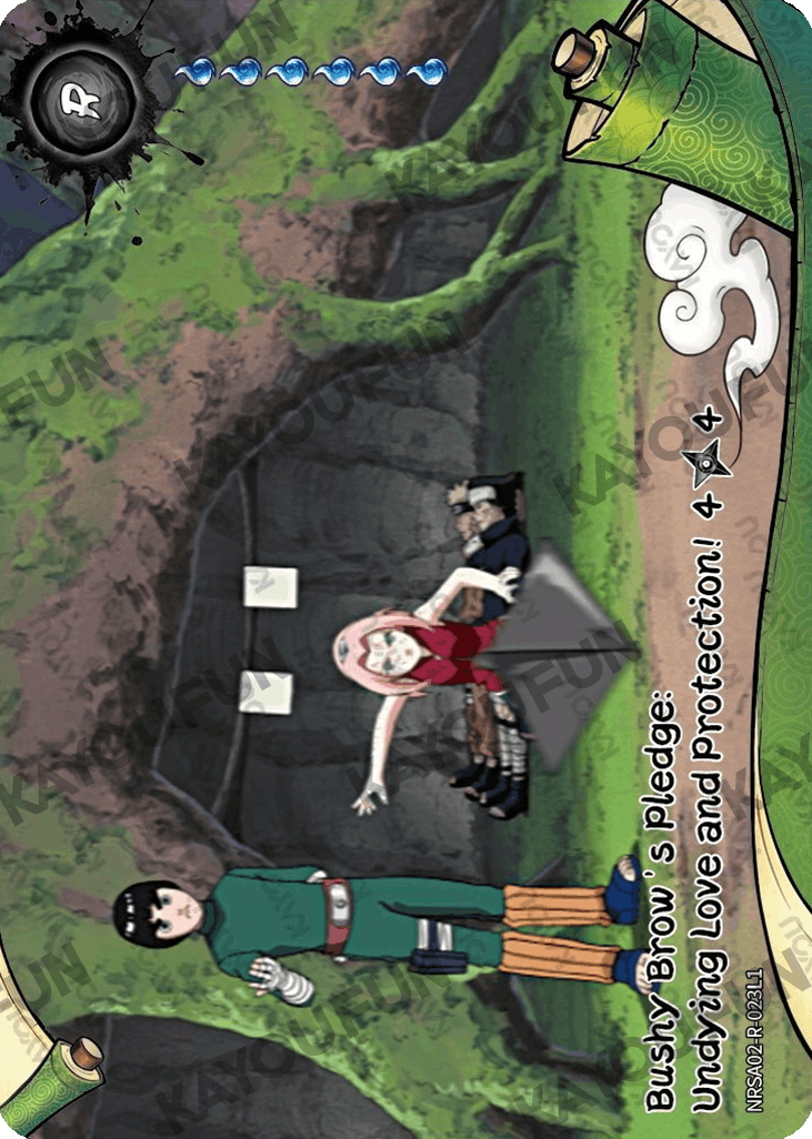 Kartu Kayou Naruto - Bushy Brow's Pledge: Undying Love and Protection! 4 (R)