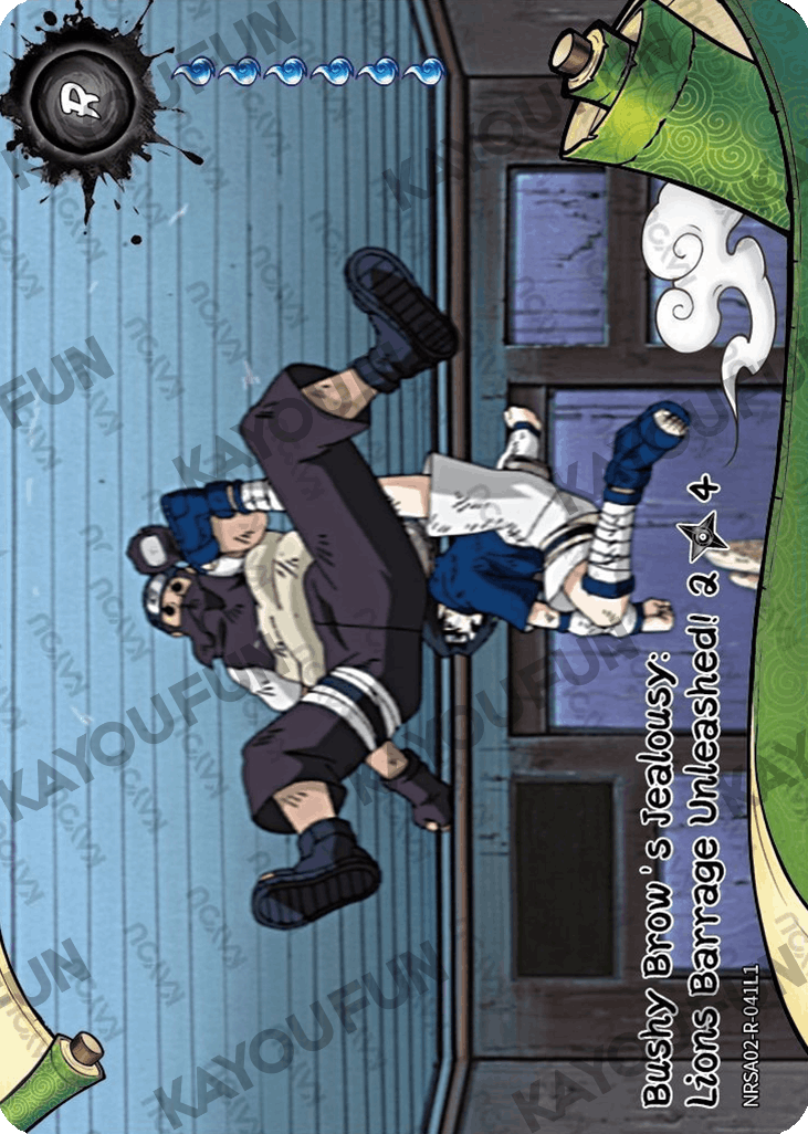 Kartu Kayou Naruto - Bushy Brow's Jealousy: Lions Barrage Unleashed! 2 (R)