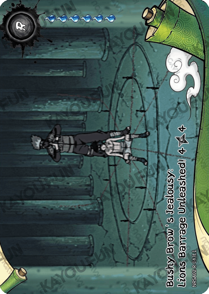 Kartu Kayou Naruto - Bushy Brow's Jealousy: Lions Barrage Unleashed! 4 (R)