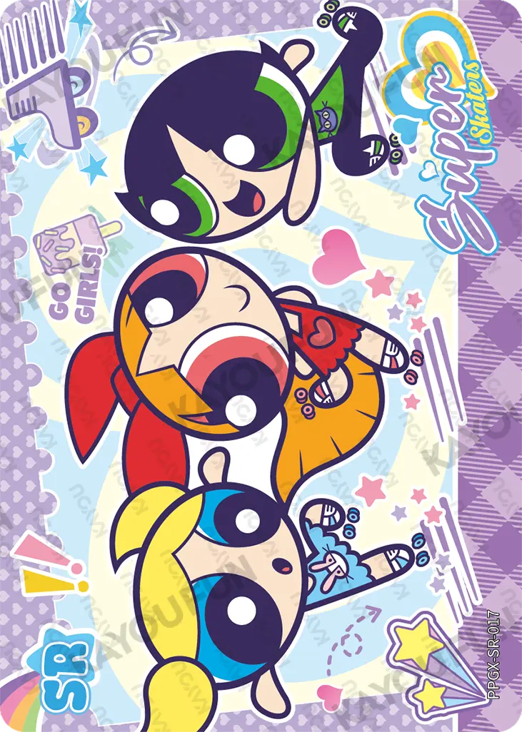Kartu Kayou The Powerpuff Girls - Super Skaters (SR)