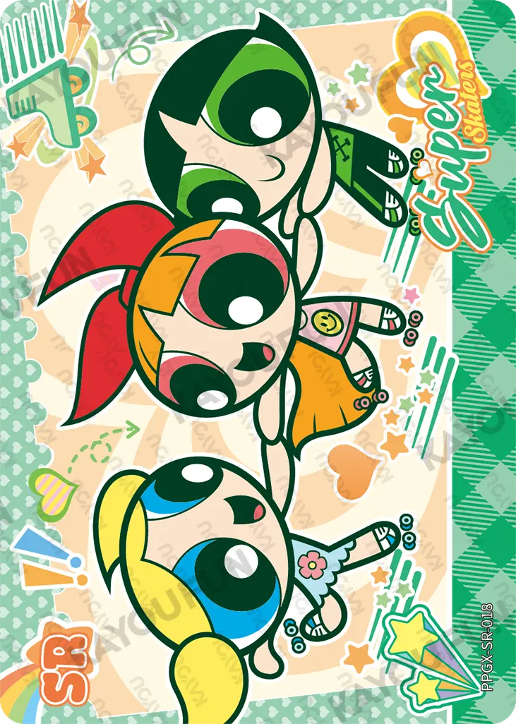 Kartu Kayou The Powerpuff Girls - Super Skaters (SR)