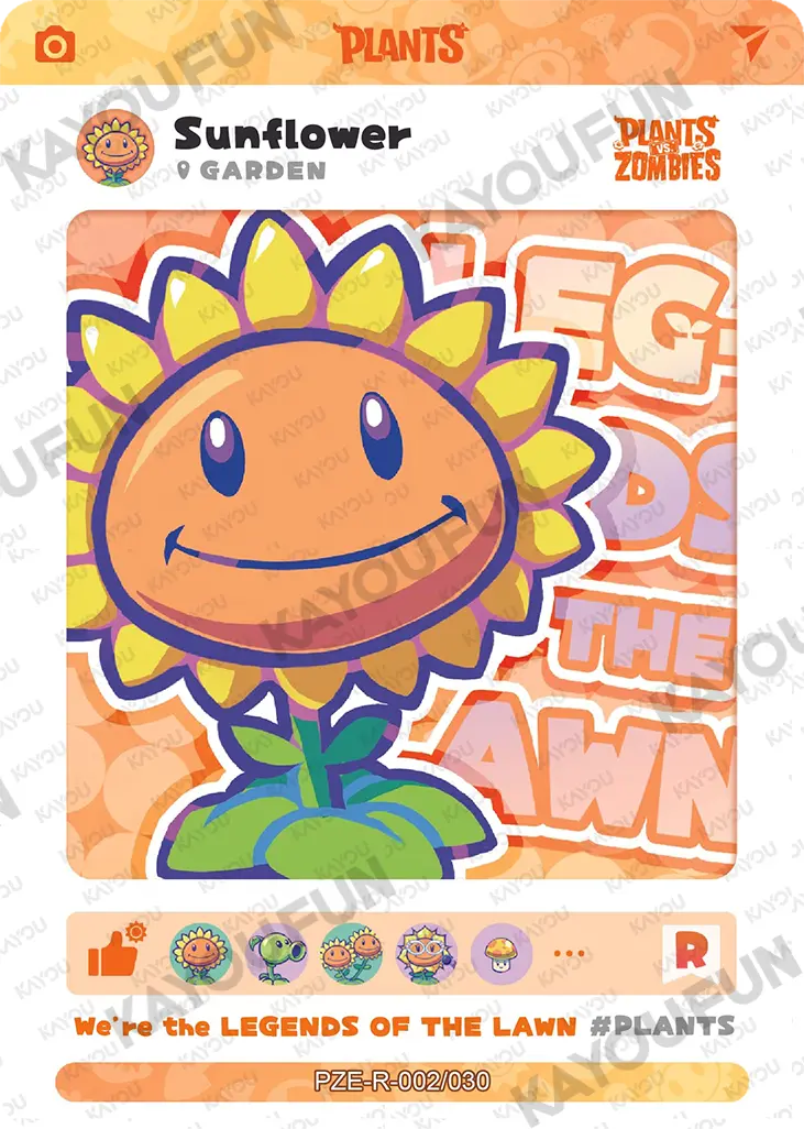 Kartu Kayou Plants vs. Zombies - Sunflower (R)