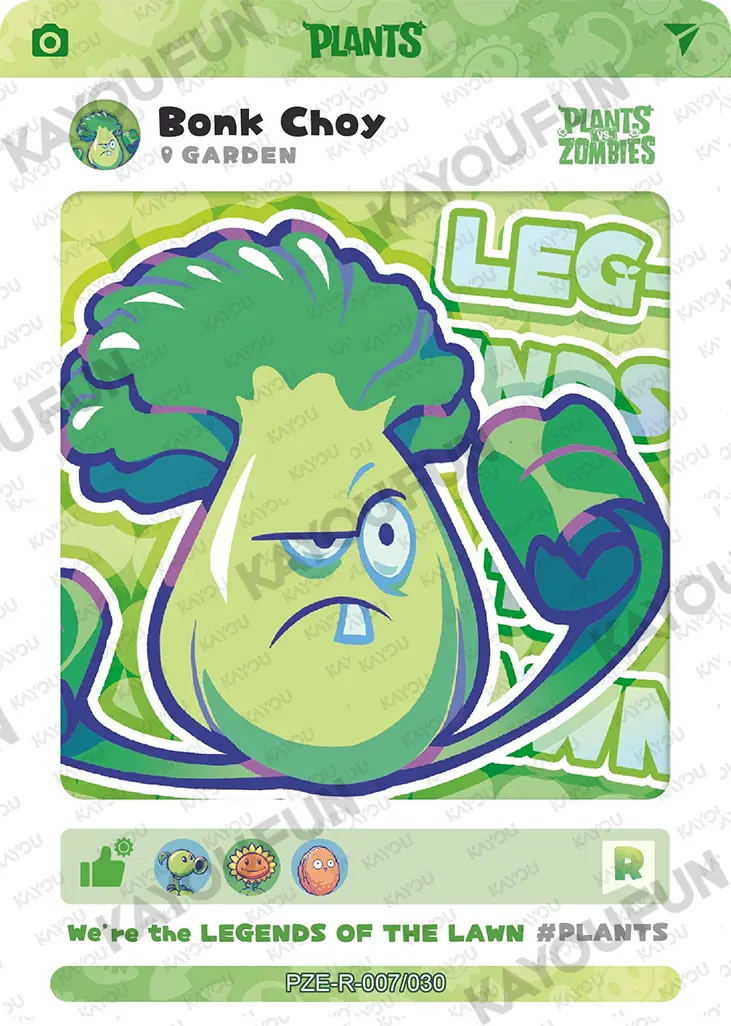 Kartu Kayou Plants vs. Zombies - Bonk Choy (R)