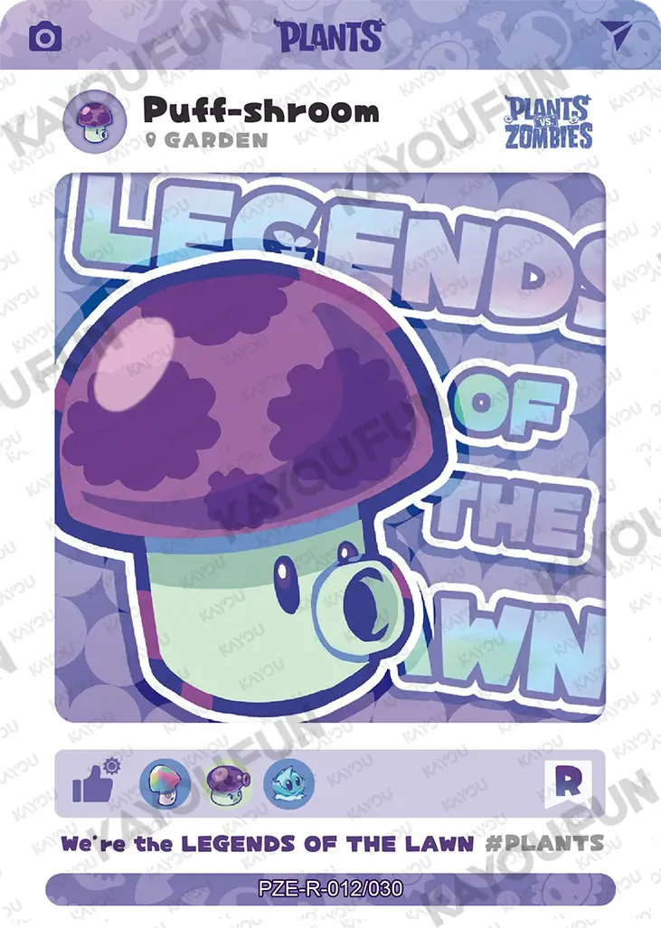 Kartu Kayou Plants vs. Zombies - Puff-shroom (R)
