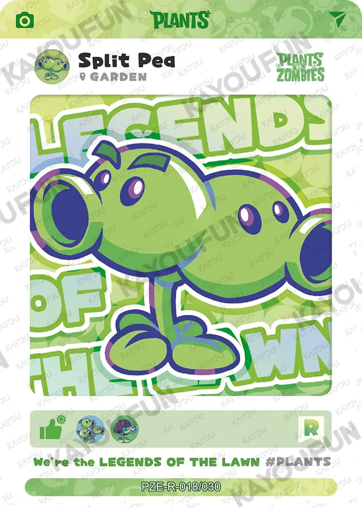 Kartu Kayou Plants vs. Zombies - Split Pea (R)