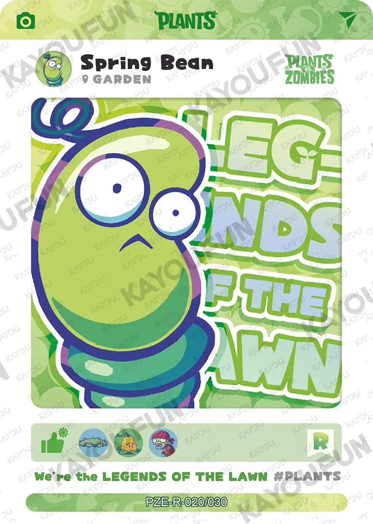 Kartu Kayou Plants vs. Zombies - Spring Bean (R)