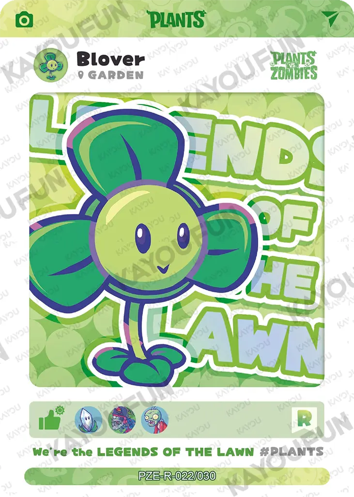 Kartu Kayou Plants vs. Zombies - Blover (R)
