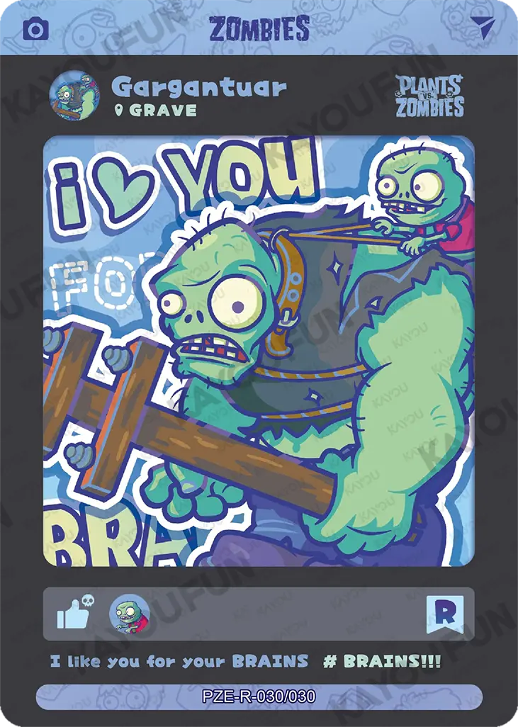 Kartu Kayou Plants vs. Zombies - Gargantuar (R)