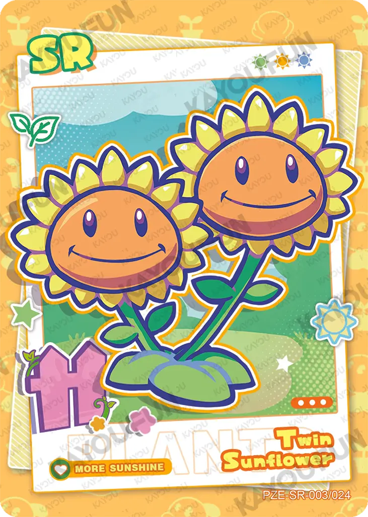 Kartu Kayou Plants vs. Zombies - Twin Sunflower (SR)