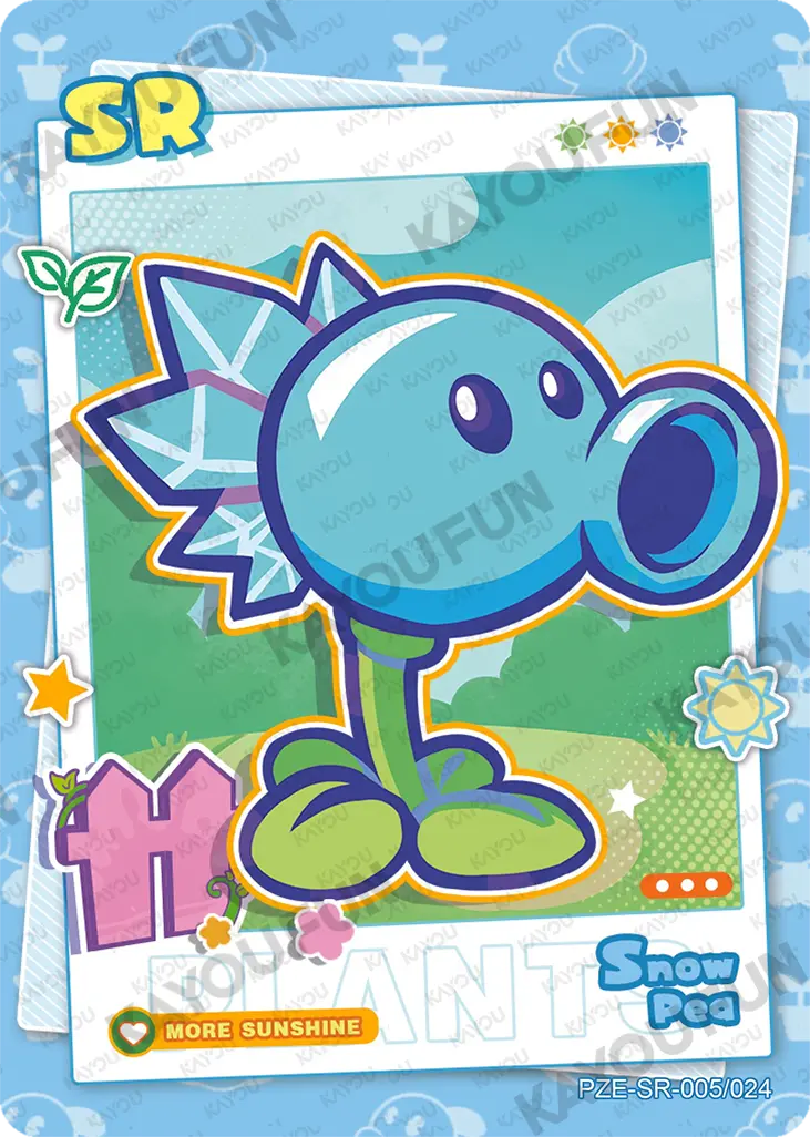Kartu Kayou Plants vs. Zombies - Snow Pea (SR)