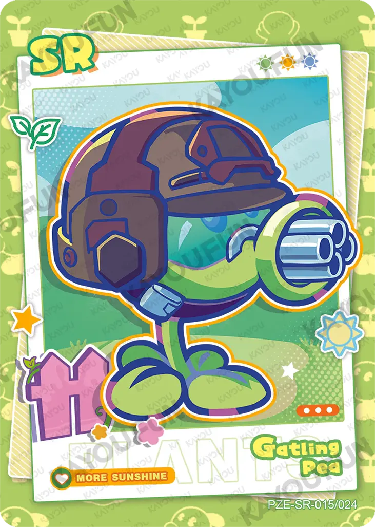 Kartu Kayou Plants vs. Zombies - Gatling Pea (SR)